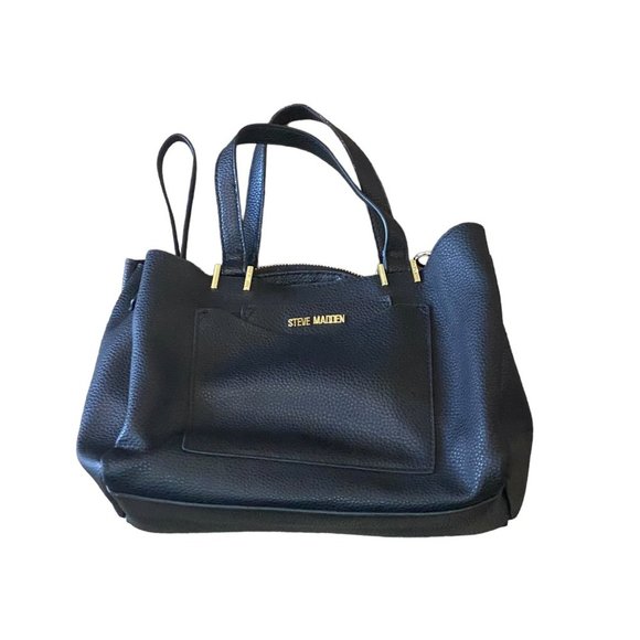 Steve Madden Handbags - Steve Madden Black Leather Classic Handbag